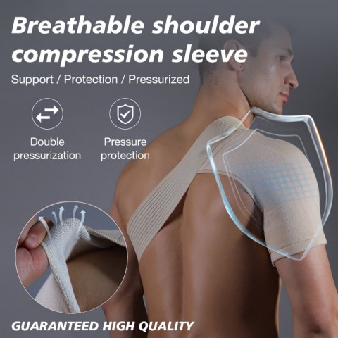 Breathable shoulder compression sleeve