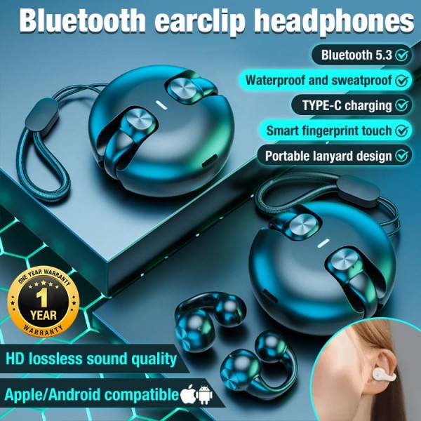 Bluetooth earclip headphones