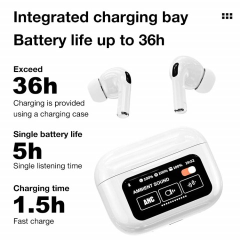 ENC touchscreen wireless headphones