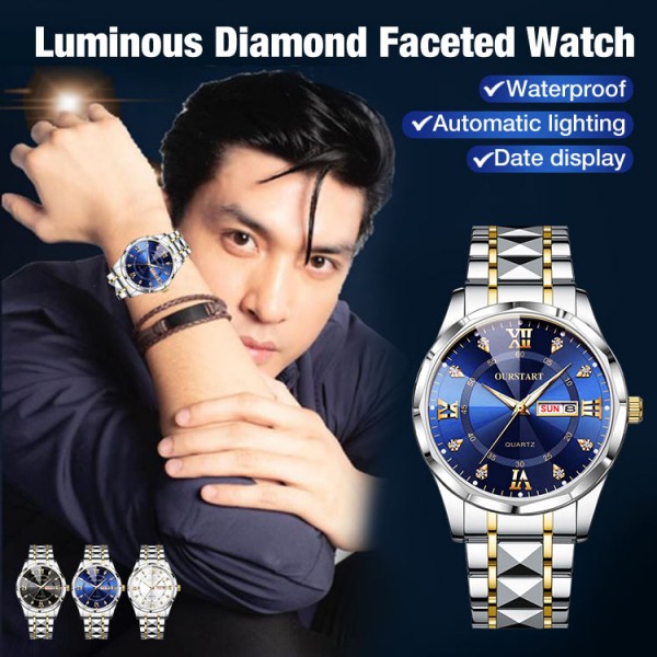 Luminous Diamond Faceted Watch