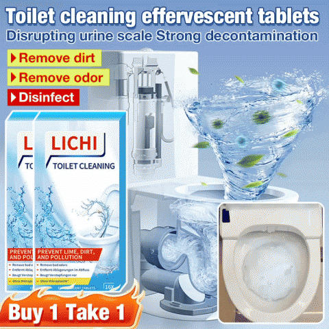 Toilet cleaning effervescent tablets