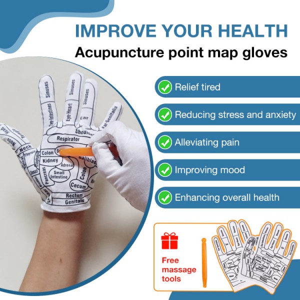 Acupuncture point map gloves..