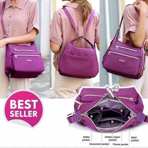 Fashion Double Zippers Bag