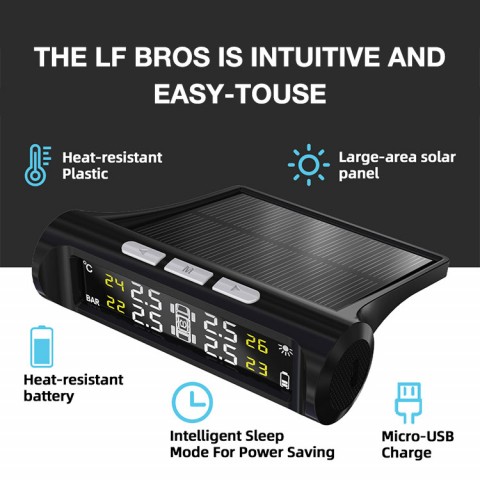 Solar tire pressure detector