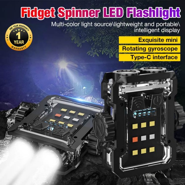 Fidget Spinner LED Flashlight