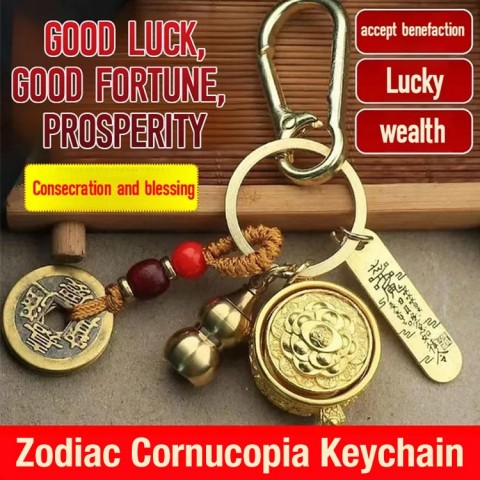 Zodiac Cornucopia Keychain