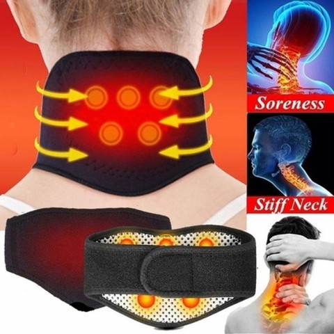 Magnetic Therapy Belt Neck Tourmaline Self-heating Pain Relief Neck Braces