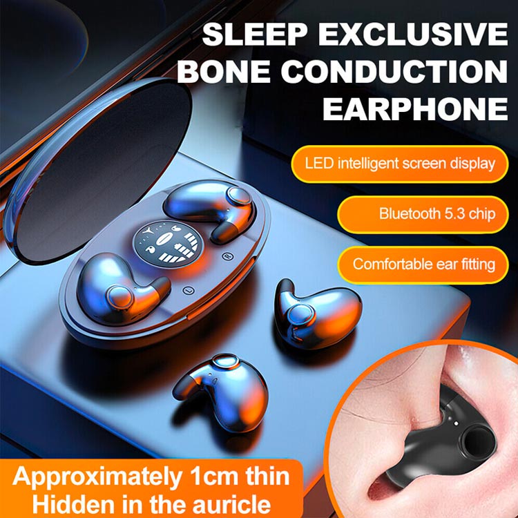 Fathers Day Promotion-One Year Quality Guarantee-German import Invisible Sleep Wireless Earphone-HIFI Sound Quality. Intelligent high-definition noise reduction call